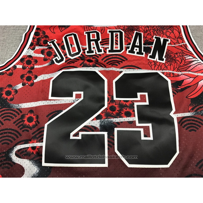 Maillot Chicago Bulls Michael Jordan #23 Mitchell & Ness Lunar New Year Rouge